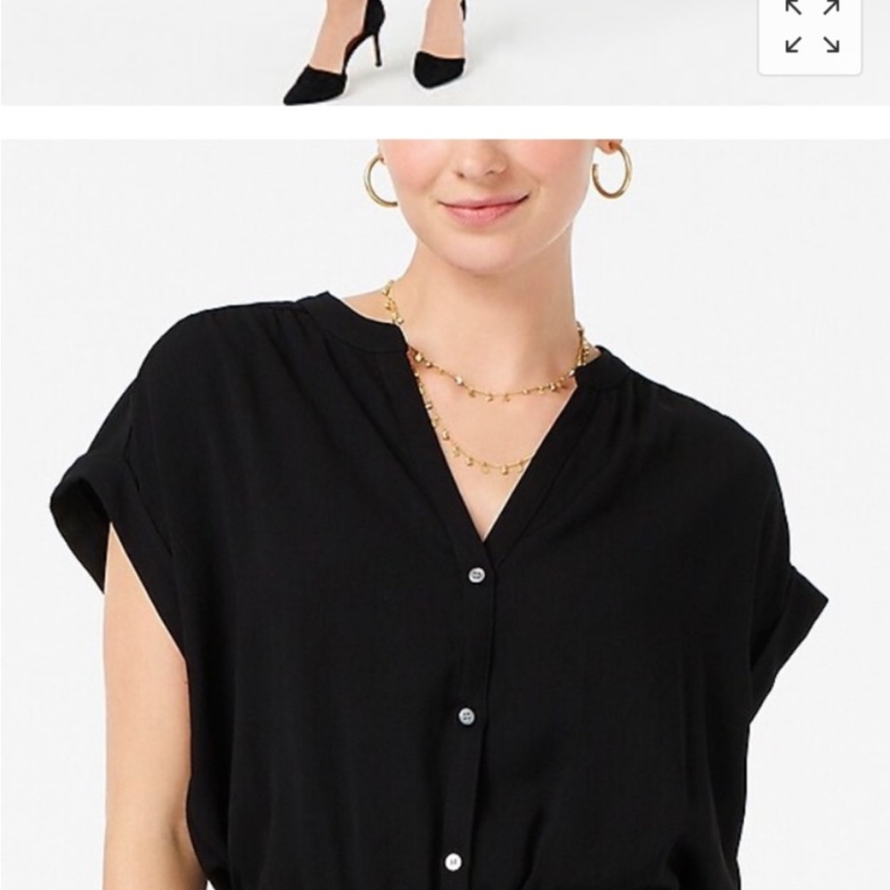 J Crew Black pant romper